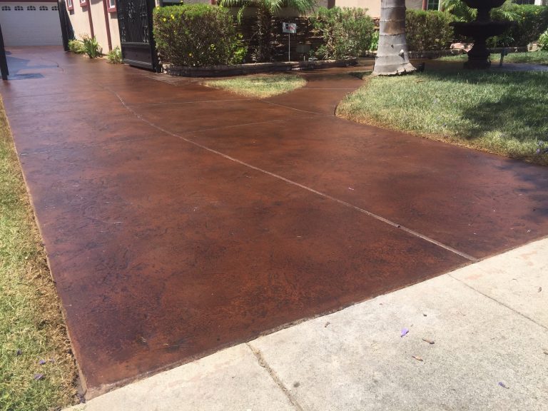 Concrete Driveway Staining in Huntington Beach CA Fuller Concrete Staining